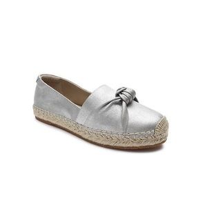Tahari Harper Silver Knot Slip-On Espadrille Flat